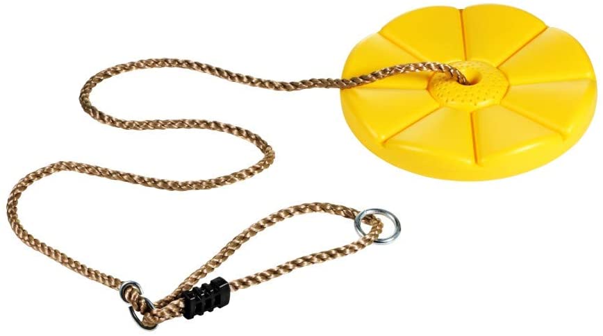 CTSC Climbing Rope Swing with Knot and Disc Swing Seat Set, Seat For Zipline, Rope Ladder for Kids Outdoor Tree Backyard Playground Swing Zip Line Seat for Kids. Sturdy & Safe