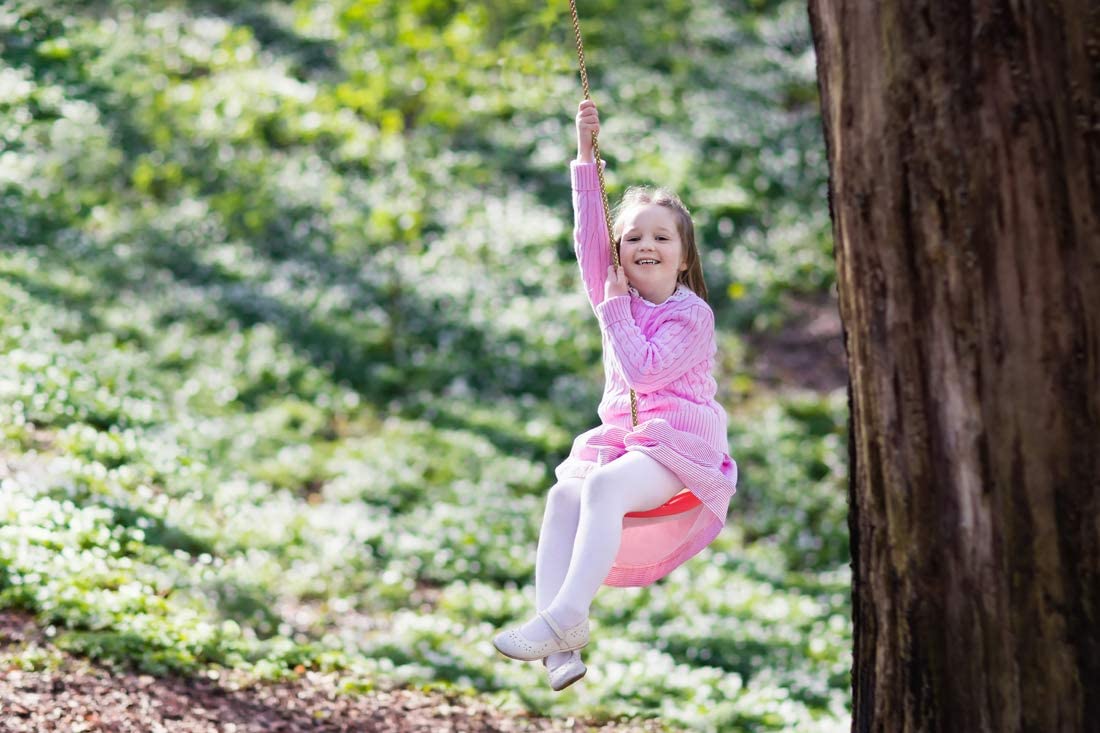 CTSC Climbing Rope Swing with Knot and Disc Swing Seat Set, Seat For Zipline, Rope Ladder for Kids Outdoor Tree Backyard Playground Swing Zip Line Seat for Kids. Sturdy & Safe