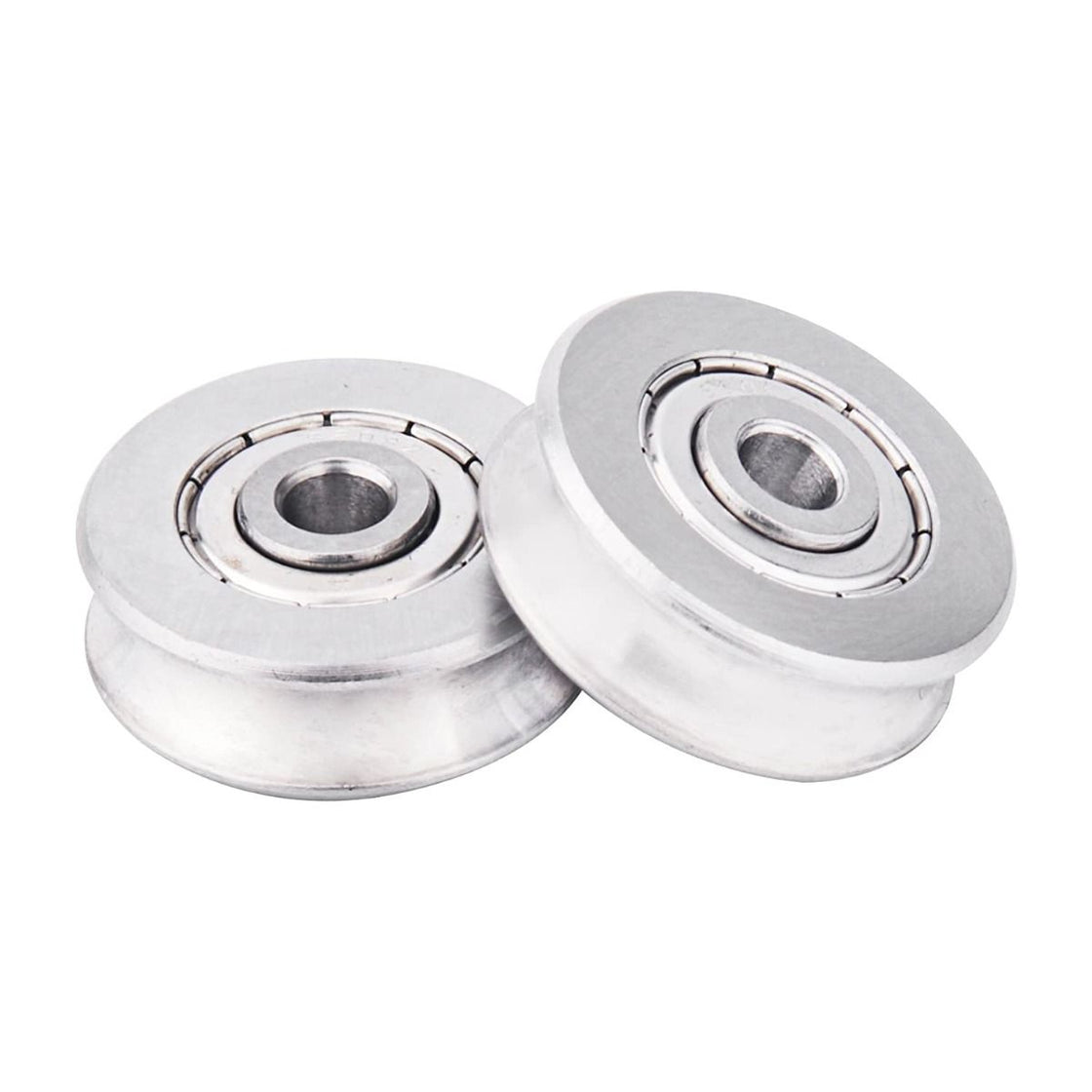 CTSC Zip Line Replacement Stainless Steel Deep U Groove Ball Bearings Pack of 2 (Silver)