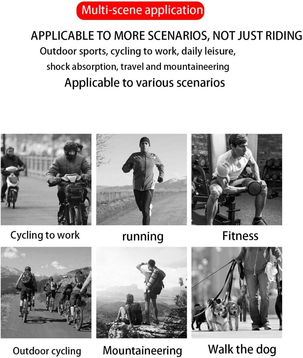 CTSC Uni-sex Sports Gloves Half Finger Cycling Mountain Bike Gloves-Anti-Slip Shock Absorbing Gel Pad Breathable Motorcycle Outdoor Sports Short Fitness Running Mountaineering rock climbing Gloves (Black)