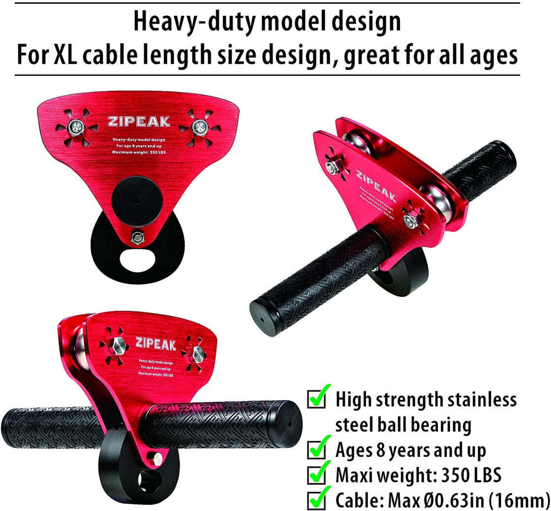 Heavy Duty Trolley Pulley With Quality Sheaves, Complete With Dual Stainless Steel Sealed Ball-bearings  A Choice For Enthusiast Maximum Speed And Adrenaline Rush (up to 800lbs)