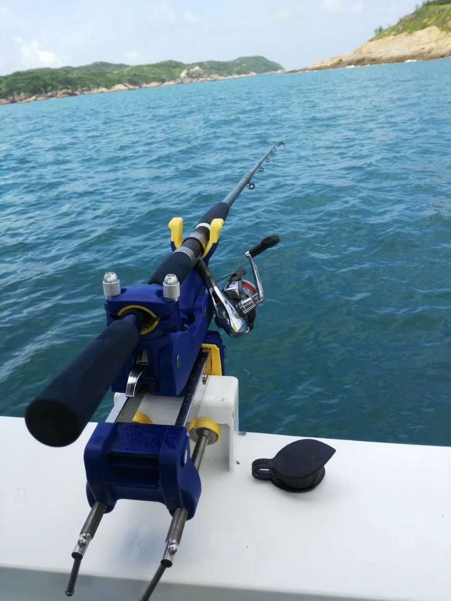 Sanben Fishing Boat Rod Holder with Adjustment Angle of 360 Degree, Can Be Installed Horizontally and Vertically, Suitable for Both Sea Fishing and Ship Fishing Japan Tech (Blue)