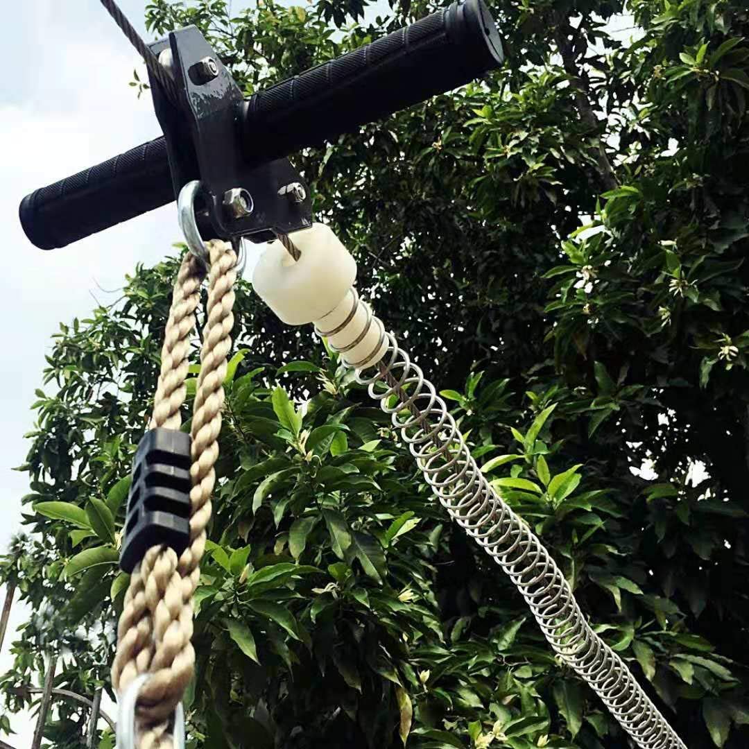CTSC Zip Line Kit 95 Foot for Kids and Adult with Brake and Seat, Parents Lock and Tree Protectors (up to 250lbs)