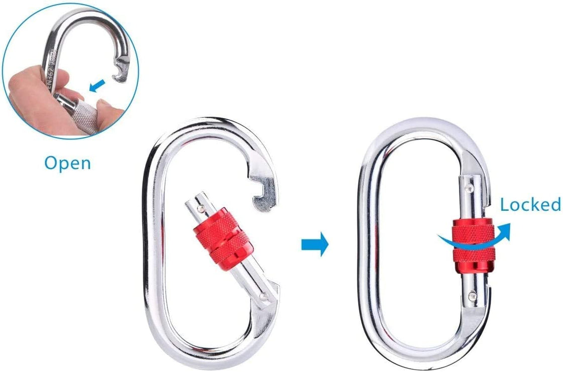 CTSC Zip Line Stainless Steel Trolley Pulley With Oval Carabiner For Zipline, Hauling, Rigging Upto 800lbs Sturdy Acting For Both Home And Commercial Use Working For Both Kids & Adults (Silver)
