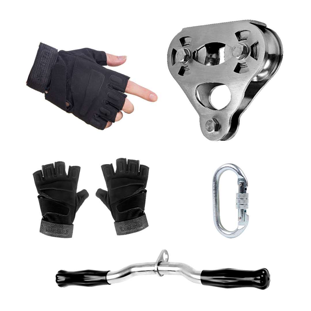 CTSC 150-350ft Heavy Duty Zip Line Kit For Kids And Adults With Harness Brake Cable Trolley Protective Gear Flying Fox Tyrolienne To Create Super Fun For The Whole Family  Holiday Gift Backyard Adventure Outdoors (up to 350lbs) (Silver)