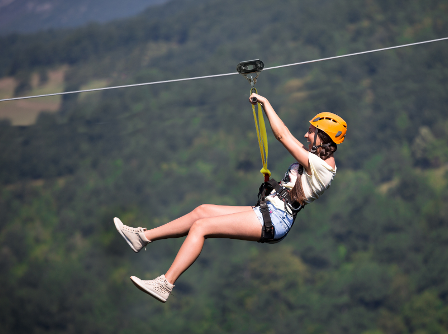 CTSC 150-350ft Heavy Duty Zip Line Kit For Kids And Adults With Harness Brake Cable Trolley Protective Gear Flying Fox Tyrolienne To Create Super Fun For The Whole Family  Holiday Gift Backyard Adventure Outdoors (up to 350lbs) (Silver)