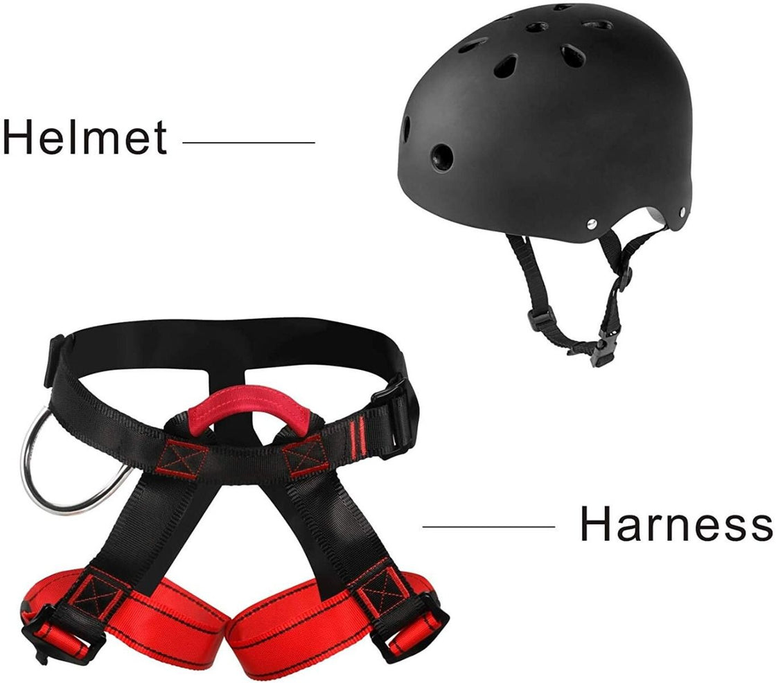 CTSC 150ft ~ 500ft Heavy Duty Commercial Zip Line Flying Fox Tyrolienne Creating Super Fun For Kids Adults Zipline With Harnesses Spring Brake Protective Gear (Max Cable Thickness 16mm-3/5in) Holiday Gift For Backyard Adventure Outdoor  (Up to 350lb)