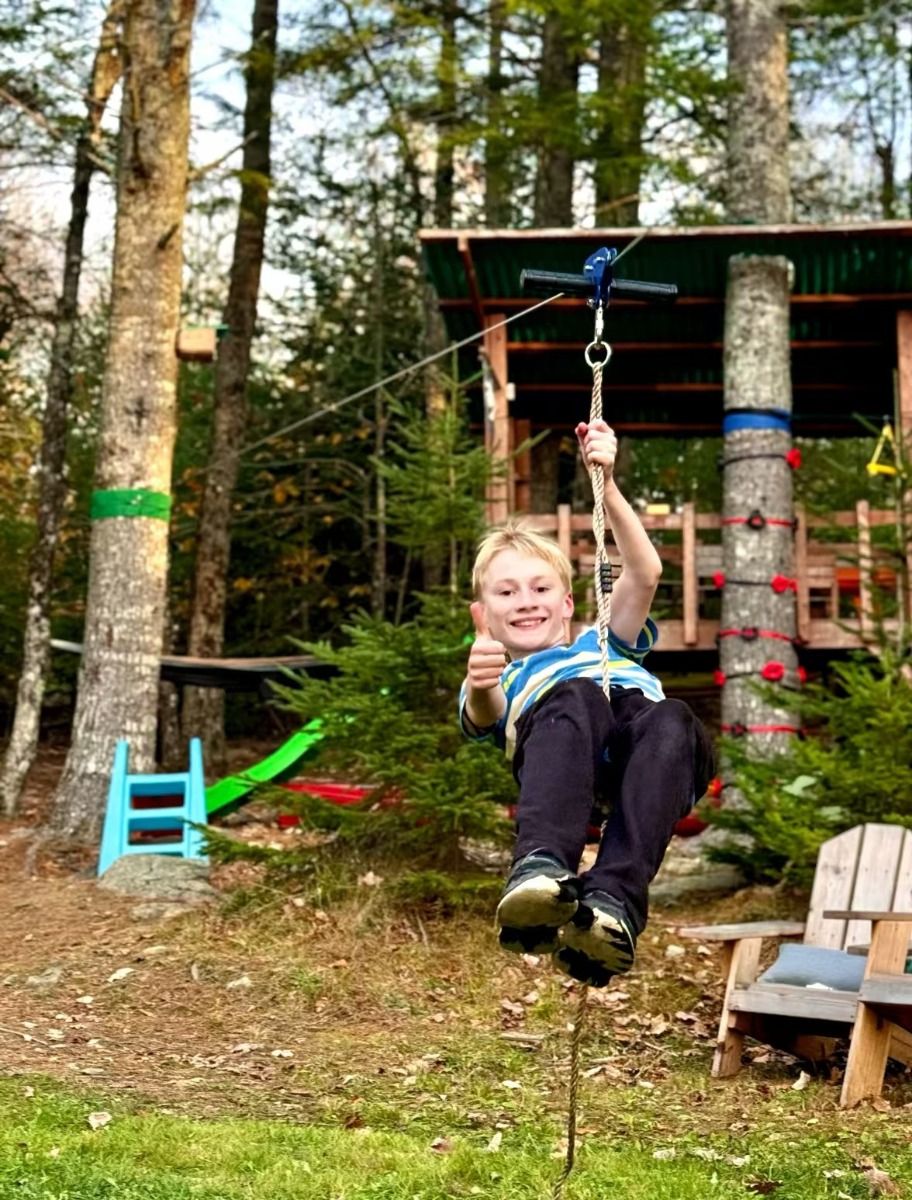 CTSC New 80ft ~ 250ft Backyard Zip Line Kit With Full Accessories For Kids Teenages Adults With Brake Seat Tree Protectors Cable Tensionin Kit Flying Fox Tyrolienne Perfect Holiday Toy Gifts (Up to 250lbs) (Blue)