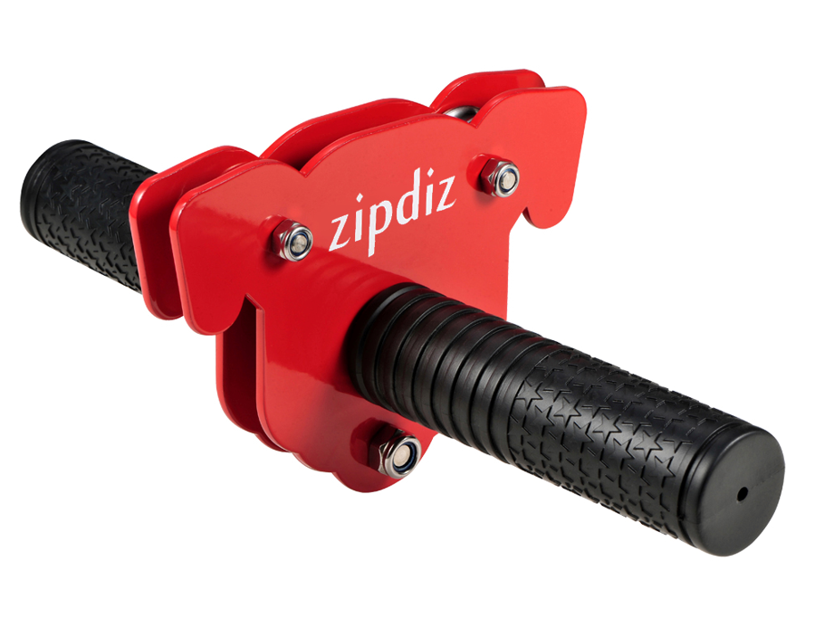 Zipdiz 95ft Backyard Zipline Kit with 5.9ft Spring Brake and Seat, Zip Line Kits with 2 Tree Protectors, Zipline for Backyard with 1/4" Cable, Up to 250lbs