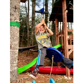 CTSC Backyard Zip Line Kit for kids And Adult 95 foot with Brake