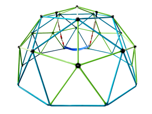 Outdoor Geometric Climbing Dome 12 Feet with 750LBS Weight Capability (Green/Blue)