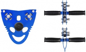 CTSC Heavy Duty Trolley Pulley With Quality Sheaves, Complete With Dual Stainless Steel Sealed Ball-bearings  A Choice For Enthusiast Maximum Speed And Adrenaline Rush (up to 800lbs)  (Blue)