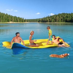 CTSC Water Floating Mat - Lily Pad For Lake - XPE Floating Island - Sea Trampoline Excellent Teens Summer Bouncer Gift For Kids and Adults Cooling The Whole Summer With Tons of Fun 10ftx5.5ftx1.3in