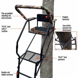 CTSC Hunter HD 1.5 Ladder Whitetail Deer Elk Mule Above Hunting Outdoors Flex-Tek Seat 18'6