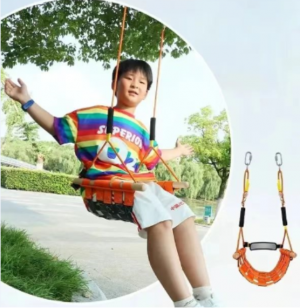 CTSC Jungle Gym Swing Seat Backyard Swing Chair Outdoor Playground Accessories Kids Holiday Gift (Orange)