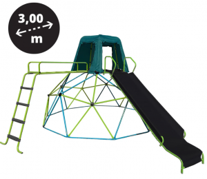 CTSC 10ft climbing dome playground with extensions and fun accessories to create extra fun - hut, monkey bar and slide
