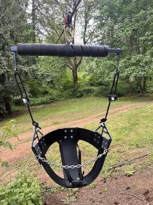 CTSC Zipline Seat Zip Line Swing Chair Specifically Designed to Work With the Speed Control Zipline Trolleys (Black)